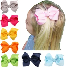 8cm Girls flower Butterfly knot hairpin Baby Solid color baby hair clips bows Cute kids headdress flower Cute Hair Accessories Barrettes Gift Accessories