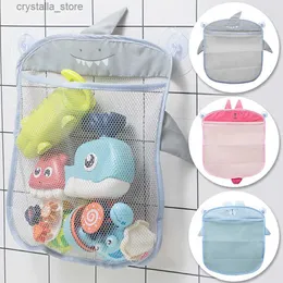 New Baby Bathroom Mesh Bag Sucker Design For Children Bath Toys Kid Basket Cartoon Animal Shapes Cloth Sand Toys Storage Net Bag L230518