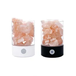 USB Crystal Light natural himalayan salt lamp led lights Air Purifier Mood Creator Indoor warm light table lamp bedroom lava night lights