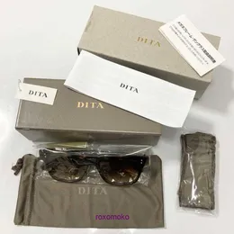 Topp original grossistdita solglasögon onlinebutik Dita solglasögon Auder DTS129 55 02AF Dark Tortoise med fulluppsättningstillbehör nya