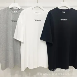 2023SS Modemarke Vetements T-Shirts VTM Red Tags Übergroße Designer Baumwolle Lose T-Shirt Männer Tops Hiphop