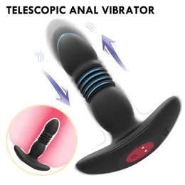Sex toy massager Male Telescopic Vibrator Wireless Remote Control Butt Plug Anal Dildo Prostate for Man