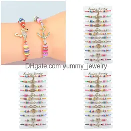 Цепь 12pc/Set Tree of Life Bead Beads Beads Bearlet Bracelets Crystal Fatima Ручная ручная плетена