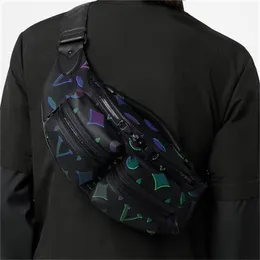 Litera reflektorowa drukowana bombag męskie designer w talii klatki piersiowej Crossbody Comet Pas Pasek Kobiety Fanypack Projektanci Mini V Bum Bag Fanny