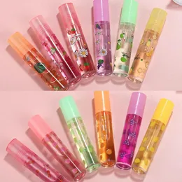 Lip Gloss 12PC/LOT Moisturizing Fruit Cute Flowers Colorless Transparent Liquid Oil Women Lips Tint Care