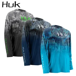 السلع الرياضية الأخرى Huk Huk Fishing Clothing Men Frays Long Sleeve UV Protection Sweatshirt Tops Tops Summer Fisherts Camisa 230619