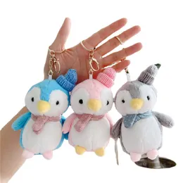 Creative Cute Cute Penguin Coll Keys Keychain Girls Cartoon Car Keyring Kawaii Женщины пакеты аксессуары плюшевые кукол.