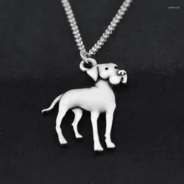 Подвесные ожерелья винтаж великий датчанок с длинным цепным ожерельем Кольер Фамм для женщин мужчина для любимых собак подарки