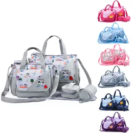 CRIB NETTING 5st Mommy Maternity Bag Set Large Capacity Nappy Multifunktionella kvinnors sjukhusresor Babyblöja för mamma 230619