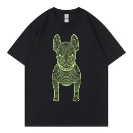 Męskie tshirty mężczyzn tshirts hip hop t shirt zabawne koszulki wierzchołki Koreański styl marka Wysokiej jakości stały bawełniany pies nadruk ponadwymiarowy Tshirt Kobiety 230620