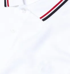 البريطانية العلامة التجارية البريطانية القصيرة الأكمام البسيطة الأزياء الكلاسيكية لوريل الصيف قميص الصدر
