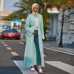 Vêtements ethniques Femmes Abayas Musulman Ouvert Kimono Cardigan Dubaï Kaftans Moyen-Orient Turquie Arabe Femme Simplicité Robe Islam Ramadan Caftans