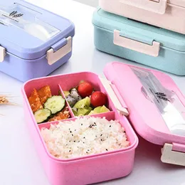 أدوات المائدة يضم مربع غداء 1200 مل مع أواني تخزين محمولة Bento Boxes Microwasher Microwave أدوات المائدة الآمنة لمكتب المدرسة