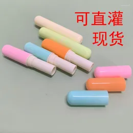 저장 병 10pcs 3-5g 립스틱 튜브 DIY 립 구강 왁스 고품질 플라스틱 빈 화장품 용기 포장 재료