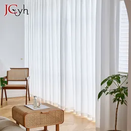 Curtain Modern Hall Semi Velvet for Living Room Bedroom Window Translucent White Doorway Background Home Decor Drape 230619