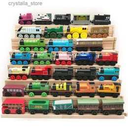 Thomas and Friends Toy Wooden Train Toys Magnetyczne pociągi ścieżki Conneldable Toys for Boy Girls Baby Educational Toy L230518