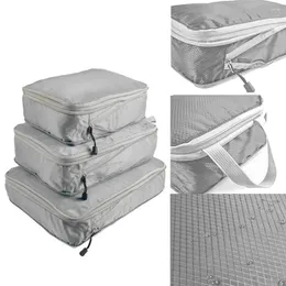 Torby do przechowywania 3PC/SET TRACE CLIcible Packing Kubki Składana wodoodporna walizka z torebką Organizator bagażu