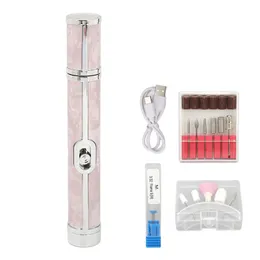 Nail Treatments Electric Polishing Machine 20000RPM USB Charging Low Noise File Pink for Salon 230619