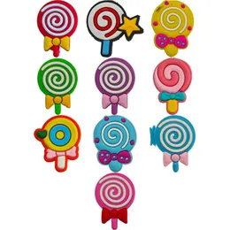 Akcesoria części butów Lollipop Pattern Charms for Clog Jibbitz Bubble Slajdes Sandały