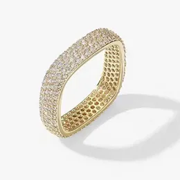 Eternity Micro Pave AAAAA Zircon Finger Ring Gold Filled Wedding band Rings for Women Bridal Nightclub Party Jewelry