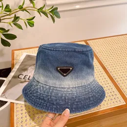 Designer Tie-Dyed Denim Fisherman Caps Bucket Hats For Mens Womens Luxury Wide Brim Summer Beach Holiday Getaway Cotton Mitted Sportwear Casquette Gorras 555