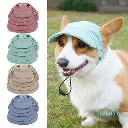 Dog Apparel Casual Baseball Pet Hat Soft Comfortable Headwear Buckle Adjustment Earless Design Po Props Summer Supply