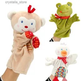 New Interest Duck Frog Cute Hand Puppets Soft Educational Birthday Baby Toys Puppet Show For Children L230518