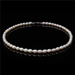 Pendant Necklaces Natural Pearl Neckles White Freshwater Genuine Natural Pearls Beaded Chockers Elegant Collar Wedding Chain Jewelry Women Gift J230620