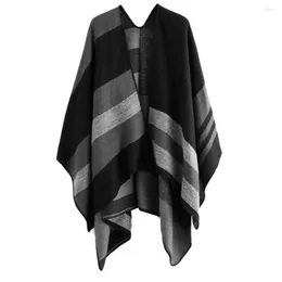 الأوشحة السيدات الشتاء الرأس Cape Cashmere عتيقة التباين المرقعة للطباعة البقع الدفء دافئة مخططة شال القابلة للغسل شال