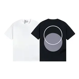 Men's big compass printed T-shirt street fashion trendy couples round neck cotton Joker loose short sleeves W653#