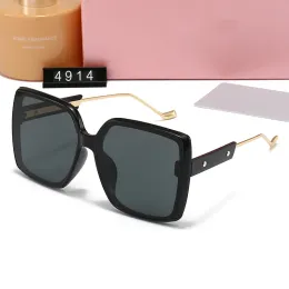 Yan harfler kutuplaşmış tasarımcı güneş gözlüğü moda 4914 pembe kadın erkekler güneş gözlükleri gezdiren güneş geçirmez adumbral plaj güneş gözlüğü miu