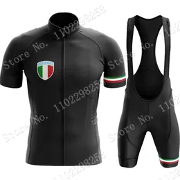 Cycling Jersey Sets Classic Italia Cycling Jersey Set Italy National Team Clothing Man Road Bike Shirts Suit Bicycle Bib Shorts MTB Maillot 230619