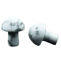 Lösa ädelstenar 20mm svampformad ädelstenstaty figur snidade howlite sten svamp hantverk för att läka chakra reiki ncin dhnht