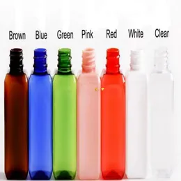 Quality 50ml(1 2/3OZ) Assorted Color Refilling Plastic PET Bottle Square Sample Bottles with Easy Flip Cap Wholesale