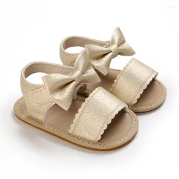 Första vandrare söta sommar baby sandaler spädbarn flicka's sandal crib skor mjuk pu läder flicka