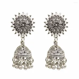 Orecchini pendenti India Jhumka Jhumki ossidato Gioielli per le donne Orecchie lunghe con nappe Afghan Egypt Turkish Gypsy