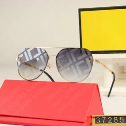 2023 Urlaub Luxus-Designer-Marken-Sonnenbrille, Designer-Pilot-Sonnenbrille, hochwertige Brille für Damen, Herren-Brille für Damen, UV400-Linse, Unisex, mit Buchstaben-Druck-Linse