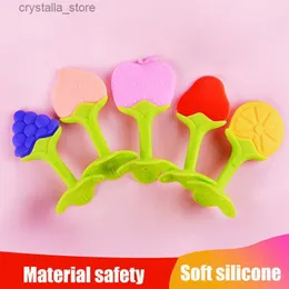 Teething Baby Toy Silicone Teether for Teeth Babies Accessories Newborn Fruit Sucking Chew Toys For Newborn Baby BPA-Fre Gift L230518