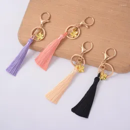 Keychains 12 Colors Idol Costume Props DAO ZU SHI Keychain Flowers Chen Qing Ling Yaoi Stand Tassel Key Chain 2023