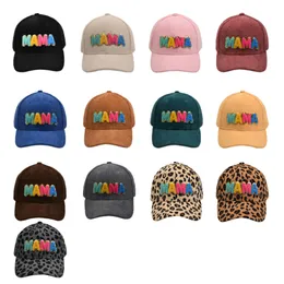 Boné de Rabo de Cavalo Letra Mama Bonés de Beisebol Bordado Veludo Feminino Esportes Ao Ar Livre Papai Chapéus Casquette Protetor Solar de Verão Boné Snapback Chapéu de Viagem Praia BC820