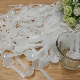 1g mini Transparent White Plastic Spoon Cosmetic Mask Powder Refillable Spoons Cosmetic Tools fast shipping F1288 Jxtna