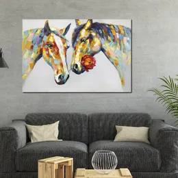 Streszczenie Płótno Art Horses Lover ręcznie wykonany obraz olejny nowoczesne wystrój studio mieszkanie