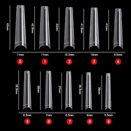 Unhas Postiças 600 pçsSaco XXL Long Coffin Nail Tips Meia Cobertura TransparenteNatural Fake Nails Press On Acrylic Salon Supply Unhas Postiças SRT-74 230619