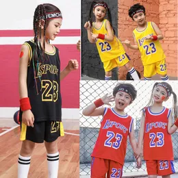Diğer spor malzemeleri 2 adet set çocuk basketbol formaları kolsuz yelek şort basketbol formaları set çocuklar toro celtico camisetas de baloncesto 230620