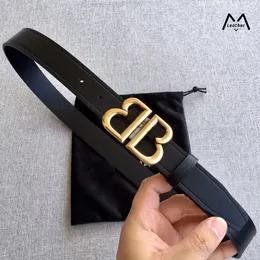 luxury belt woman Men designer Real Leather Top Quality Gold Silve buckle casual Black Cowhide width 3.0cm wholesale