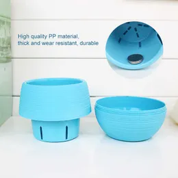 Vasi per fioriere Mini vasi da fiori per la casa Vasi da fiori colorati rotondi in plastica per piante grasse Vaso da giardino Decorazioni per ufficio in plastica Vasi di plastica