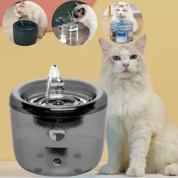 Katzennäpfe, Futterautomat, automatischer Sensor-Wasserbrunnen, stummgeschalteter Pumpen-Feeder, Hunde-Haustier-Trinknapf, Trinkspender für USB-betrieben, 230620