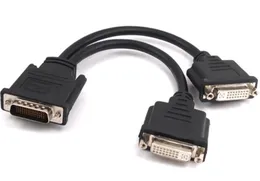 DMS59 DMS-59 59PIN DVI Male till 2 x DVI 24+5 kvinnlig omvandlare Adapter Dual Link Video Splitter Cable för Dual Monitor System 59