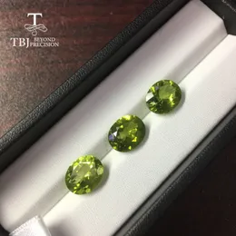 Loose Diamonds TBJ Natural China Peridot Oval 911 mm 36 ct na kawałek luźny kamień szlachetny do majsterkowania złota srebrna biżuteria 230619