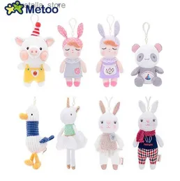 Metoo Кукла фаршированные игрушки плюшевые животные мягкие детские детские игрушки для детей девочки мальчики Kawaii Mini Angela Cabbit Pendant CoolChain L230518